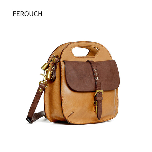 Women's Color Matching Fashion Korean Style One Handbags