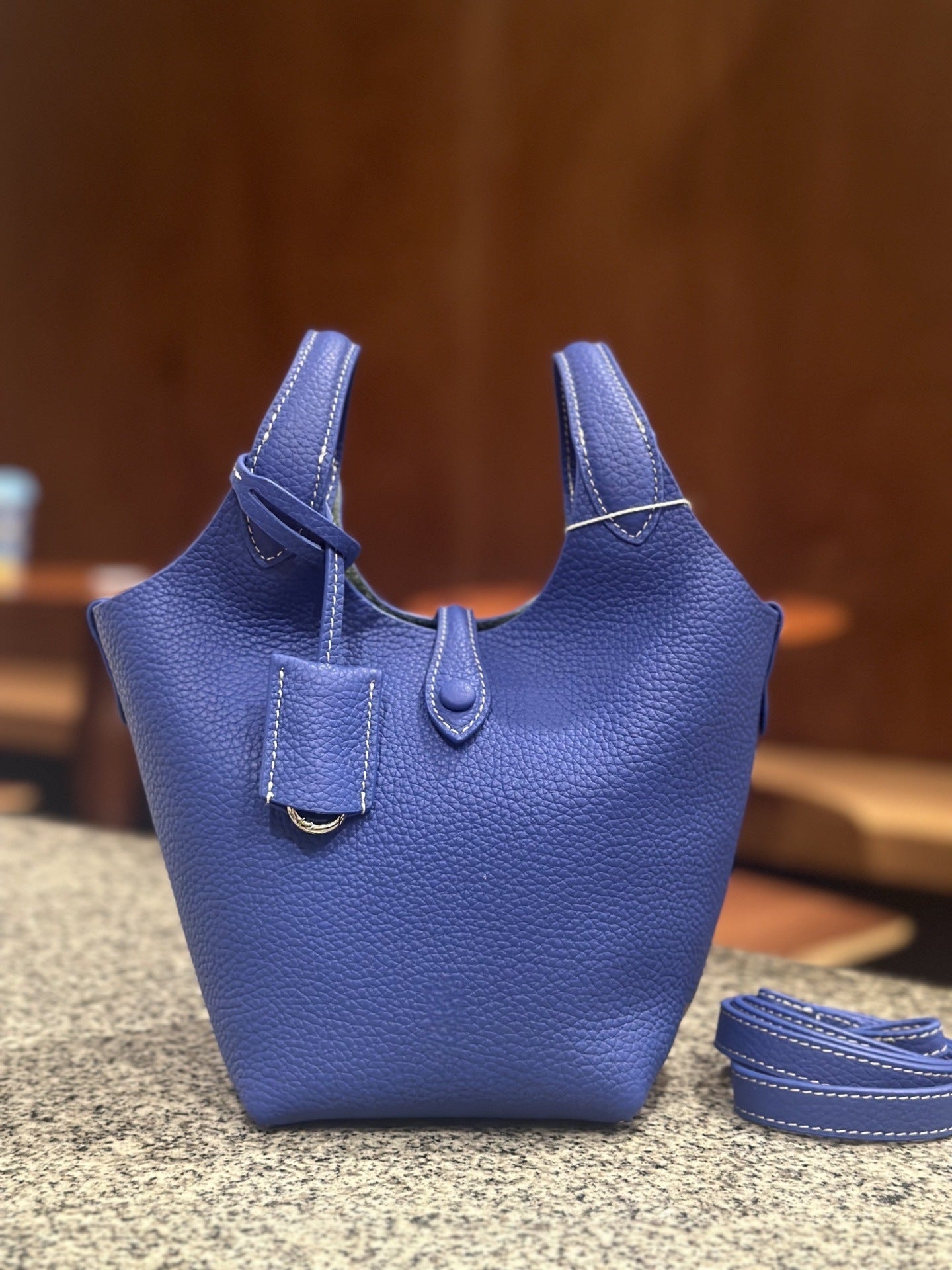 Women's Money Style Large Capacity First Layer Bucket Bags
