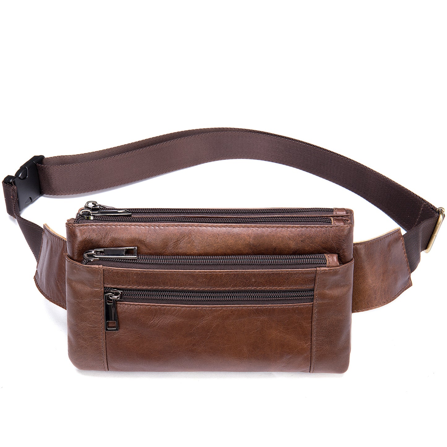 Men's Mobile Pocket Stall Genuine Leather Men's Waist Packs
