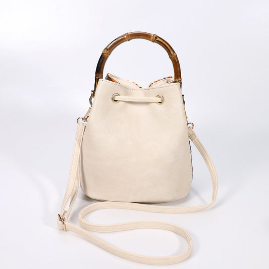 Women's High-grade Sequined Bamboo Niche Summer Popular Bucket Bags