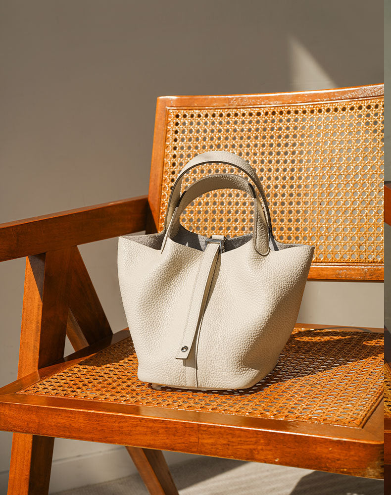 Layer Cowhide Soft Genuine Leather Vegetable Basket Crossbody Bags