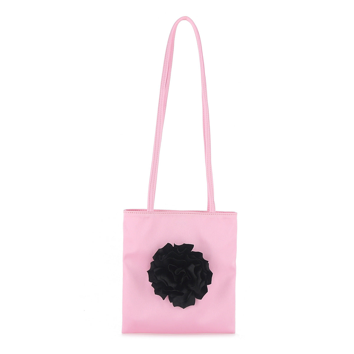 Style Niche Rose Flower Summer Satin Shoulder Bags
