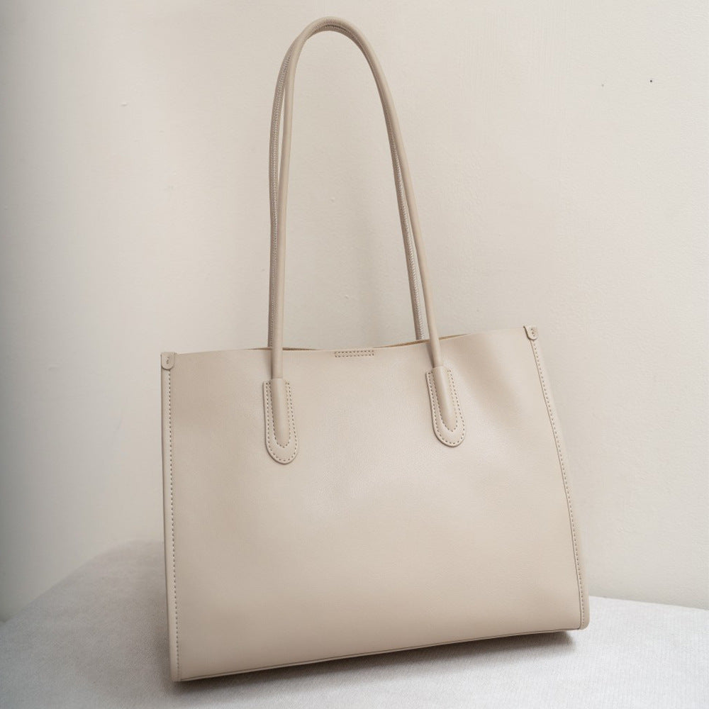 Women's High Sense Design Genuine Leather Commuter Shoulder Bags