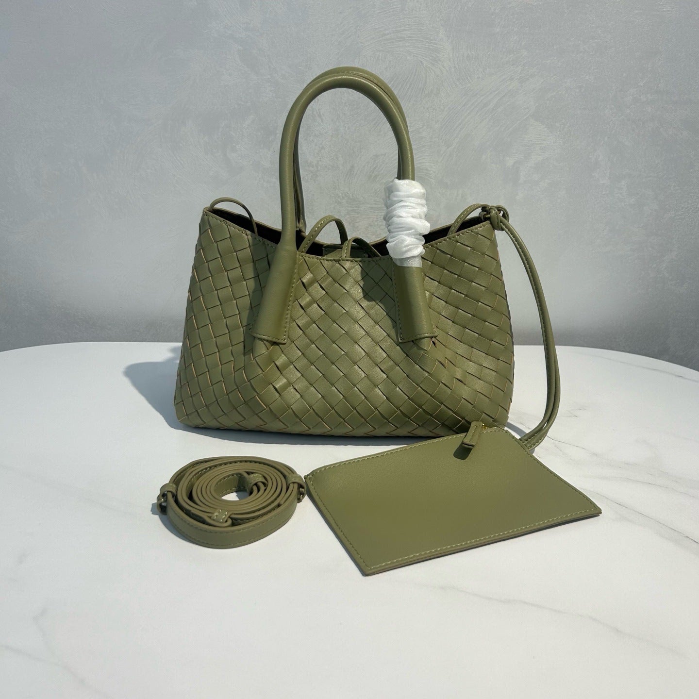 Women's Fashion Trend Woven Vegetable Basket Genuine Shoulder Bags