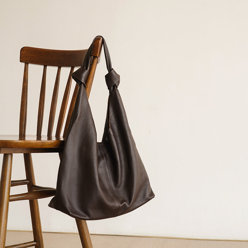 Women's Genuine Leather High-grade Commuter Underarm Soft Tote Bags