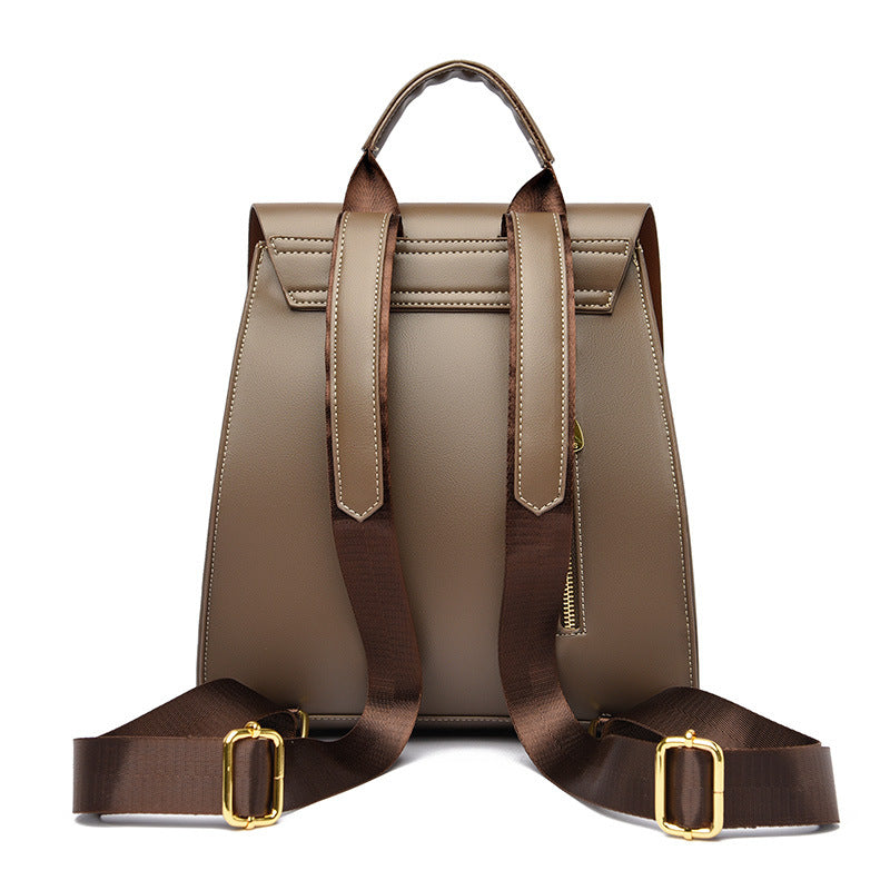Women's Leather Fashion High Sense Minority Large Backpacks