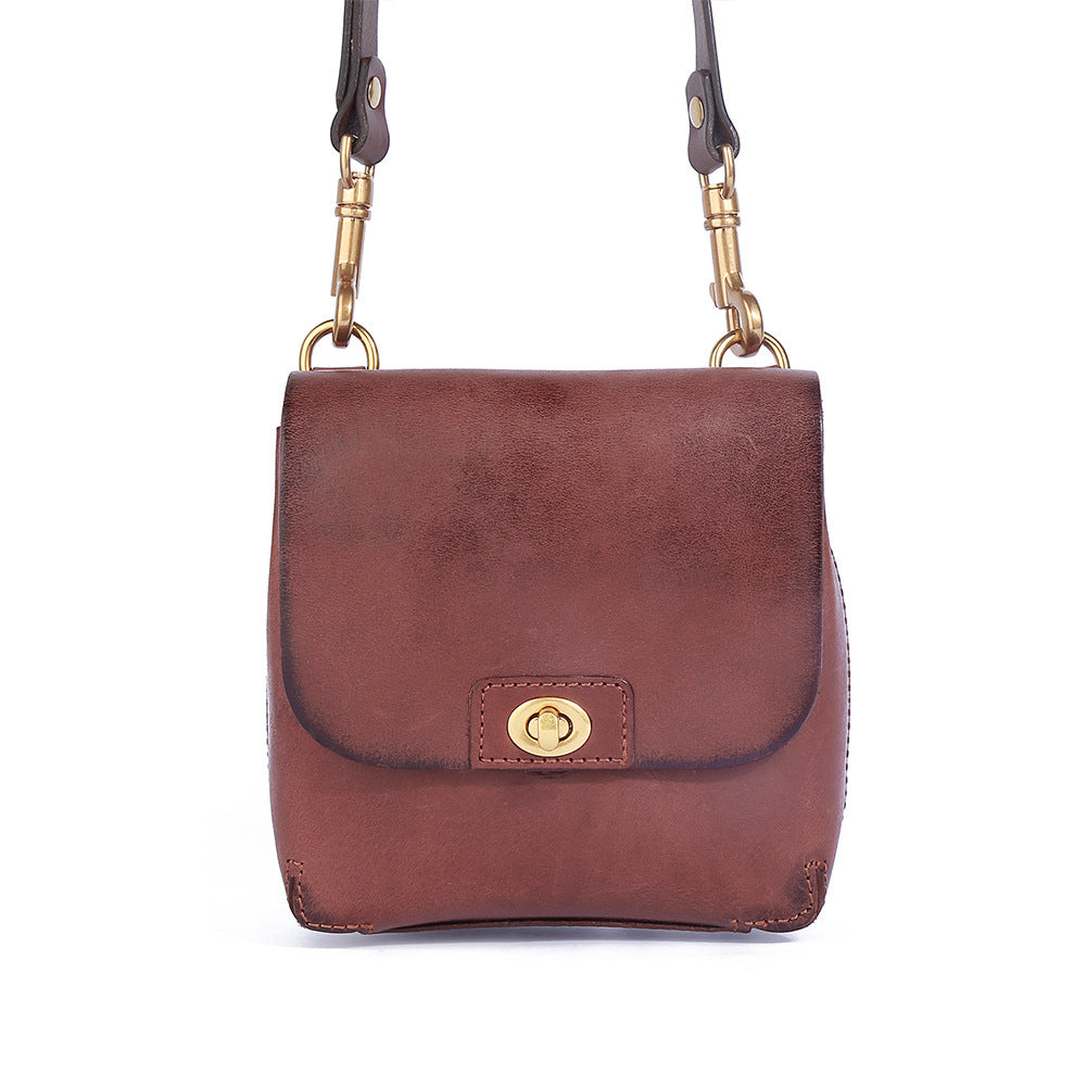Women's Genuine Leather Retro Stylish Simple Versatile Shoulder Bags