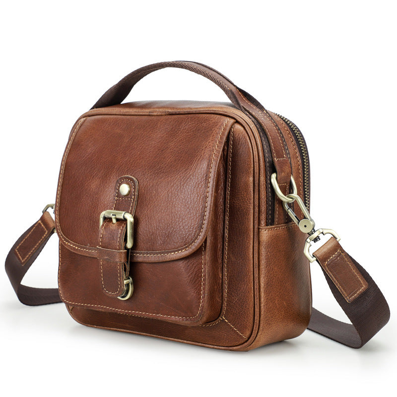 Men's Layer Cowhide Fashion Genuine Leather Light Men's Messenger Bags