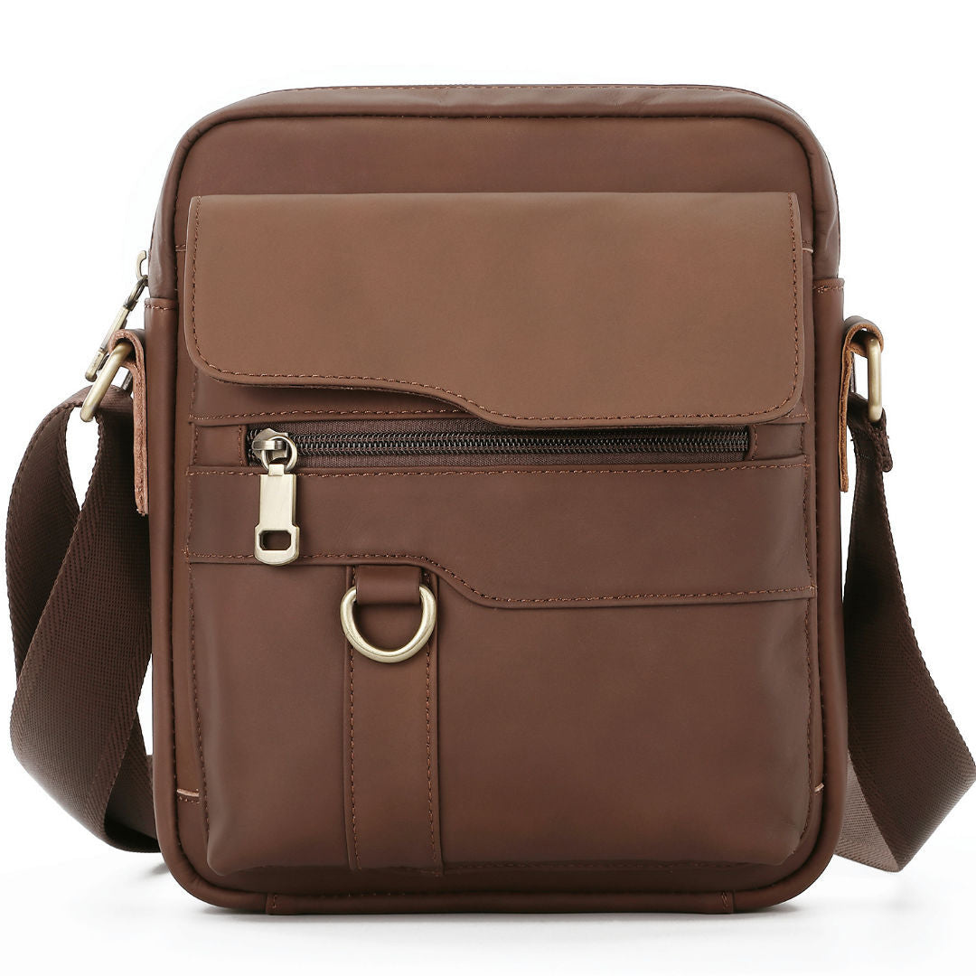 Men's Leather Vintage First Layer Cowhide Large Bags