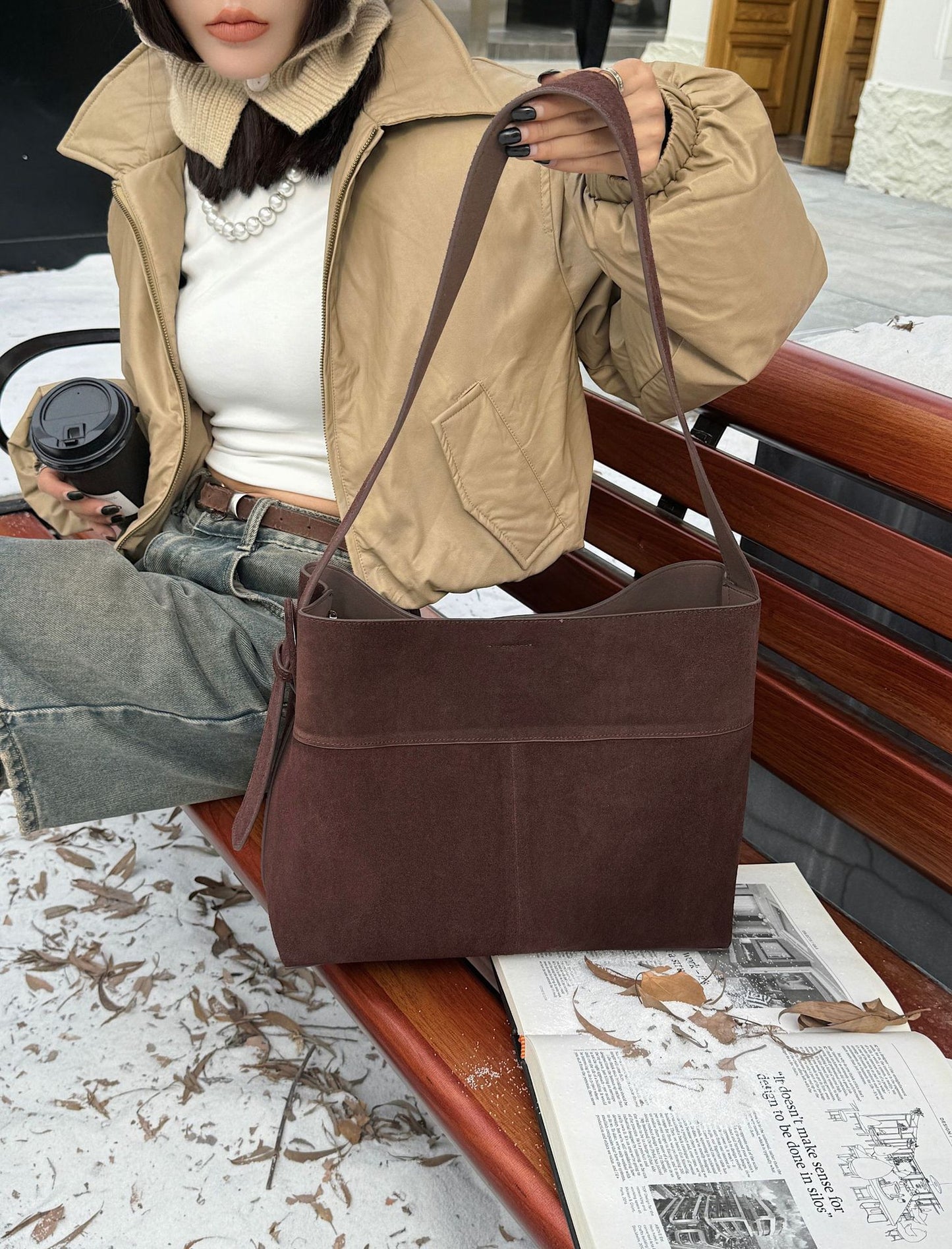 Women's Matte Leather High-grade Large Capacity Fashion Tote Bags