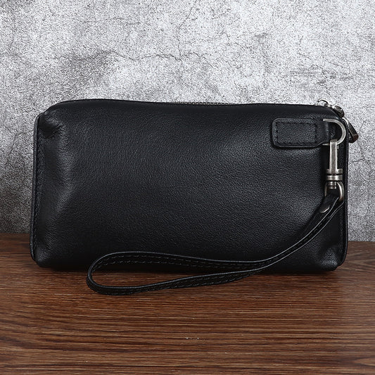 Men's Genuine Leather Clutch Fashion Simple Portable Men's Handbags
