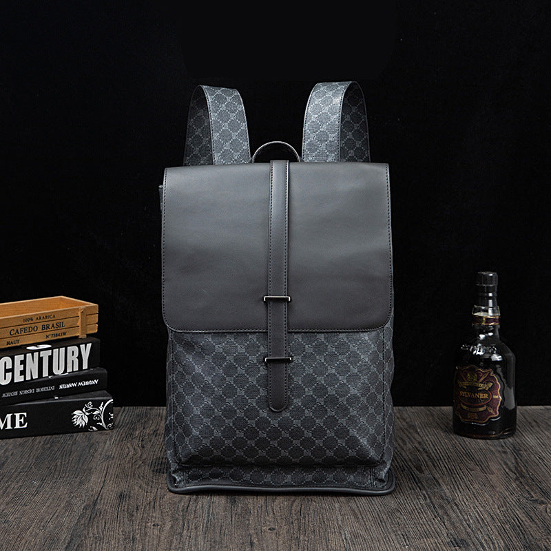 Men's Korean Style Leather Fashion Trendy Retro Backpacks