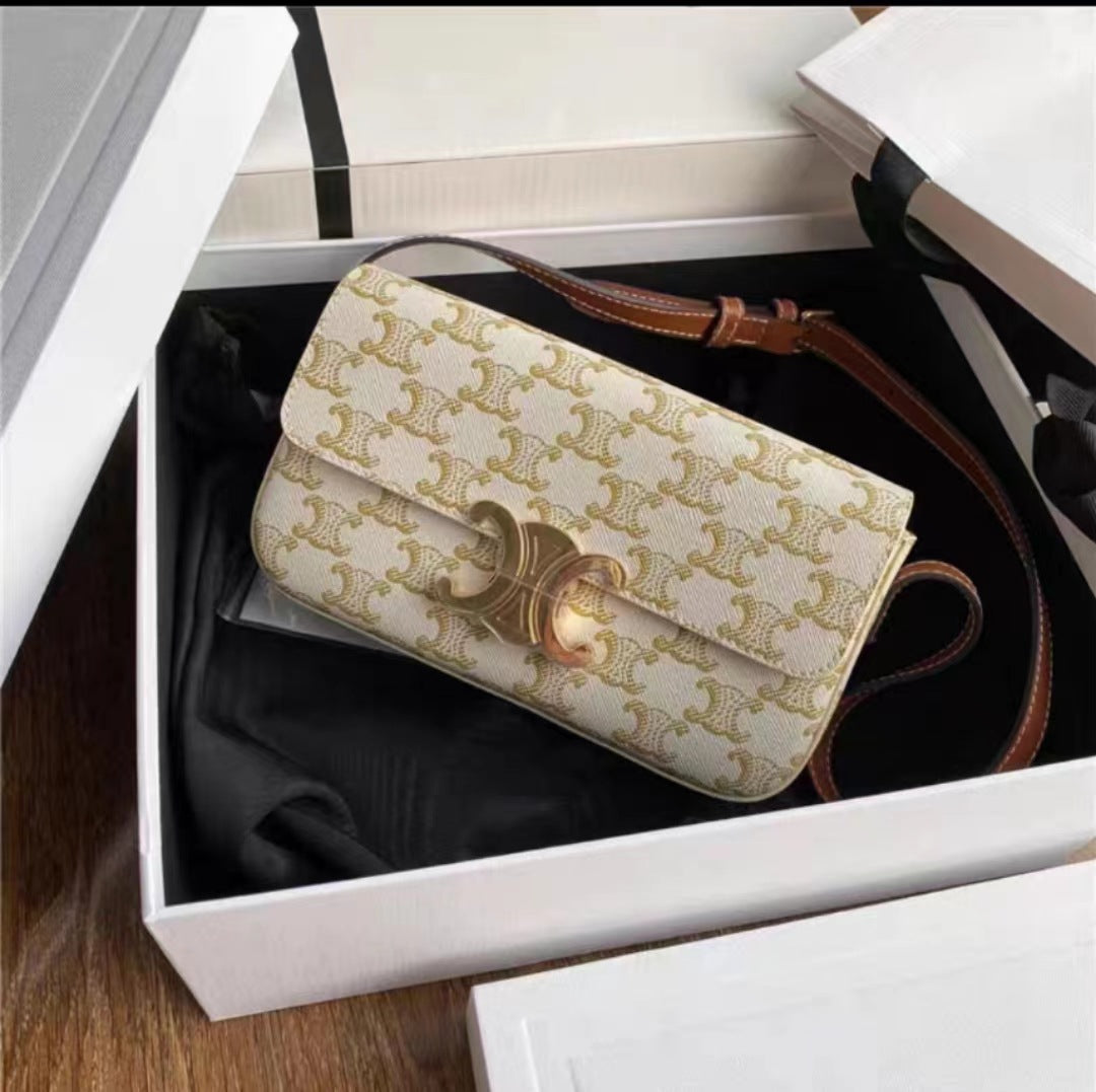 Women's Fashion Arc Underarm Genuine Leather French Bags