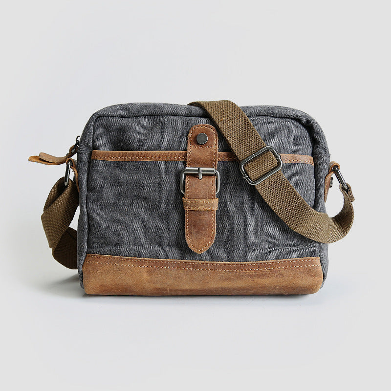 Men's Creative Popular Canvas Horizontal Green Men's Messenger Bags