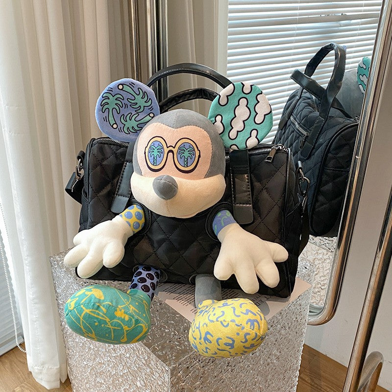 Women's Cartoon Doll Large Capacity Fashion Canvas Middle School Students' Schoolbags
