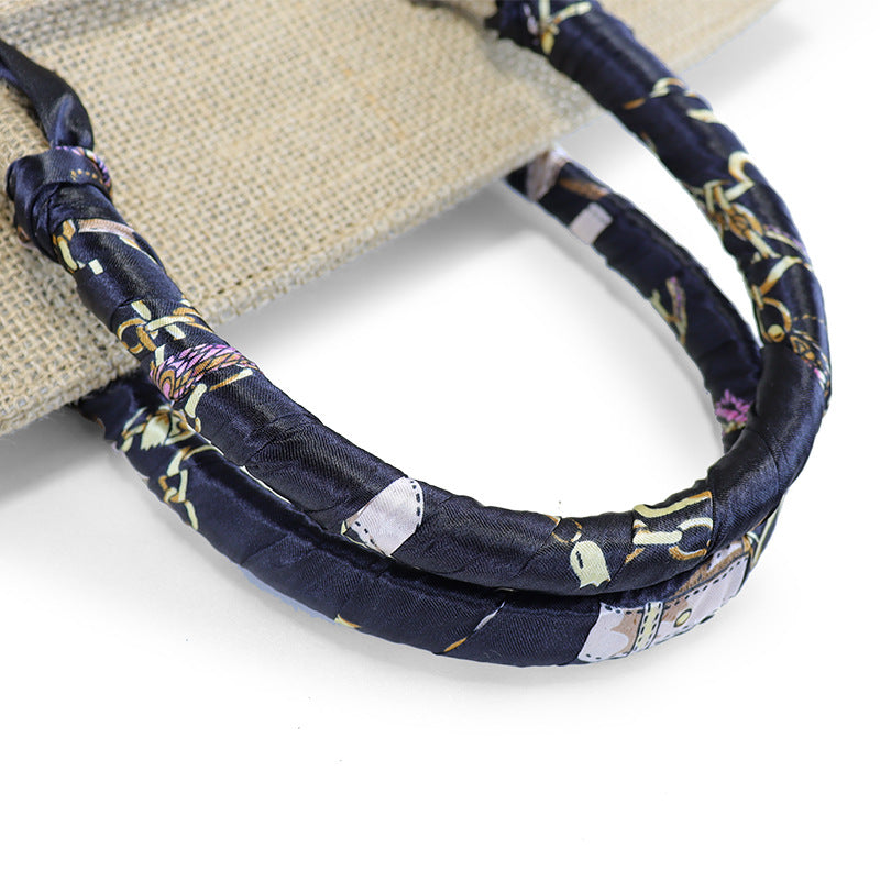 Fashion International Catwalk Vintage Drawstring Jute Handbags