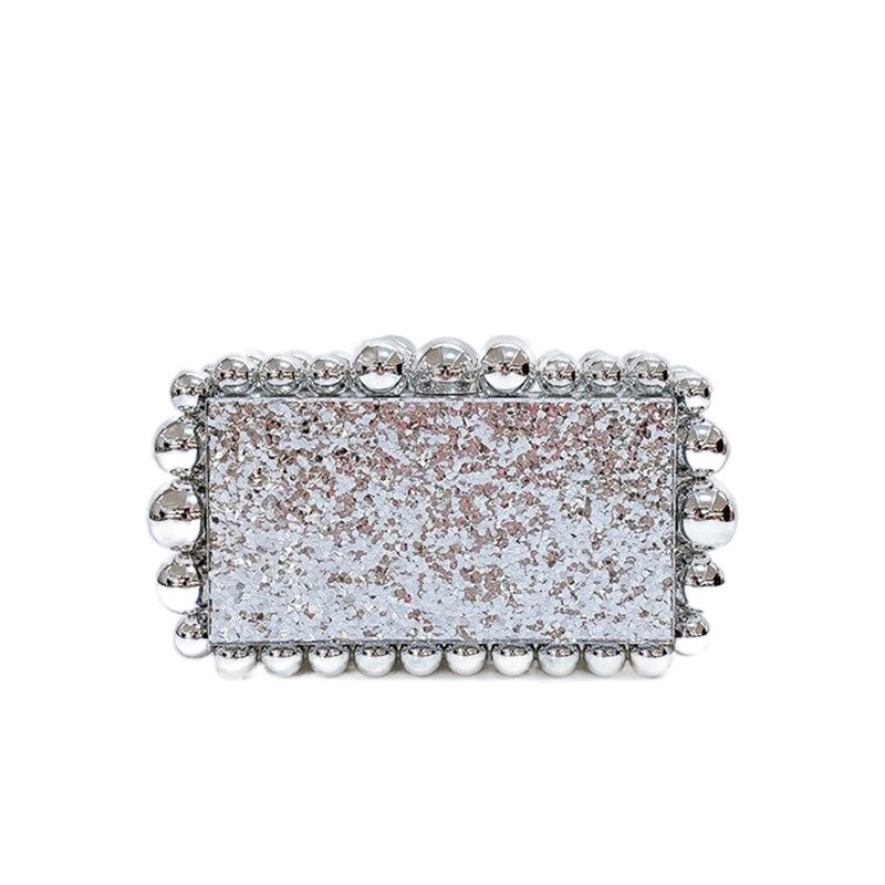 Women's Marbling Acrylic Candy Color Beads One Crossbody Bags