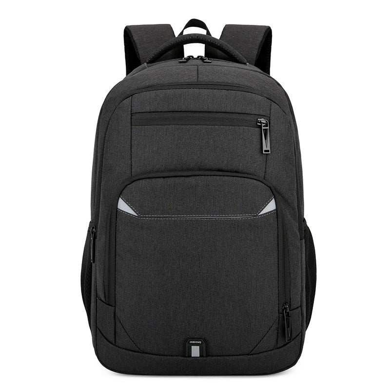Men's Solid Color Commuter Leisure Computer Decompression Backpacks