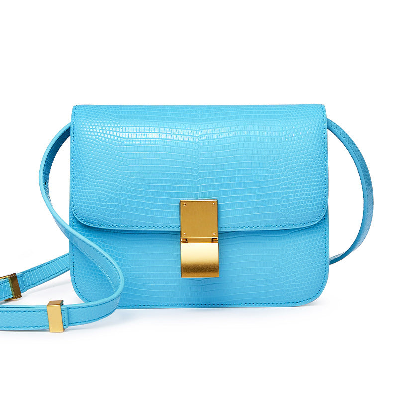 Women's High Quality Genuine Leather Lizard Pattern Crossbody Bags