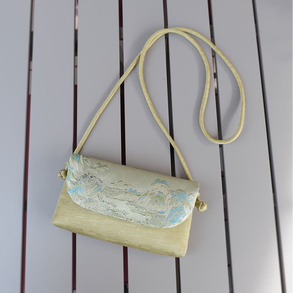 Women's Dynasty Brocade Fabric Han Chinese Clothing Small Square Bags