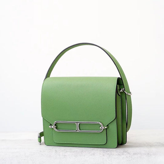 Women's Pig Nose Imported Cowhide Half Wax Shoulder Bags