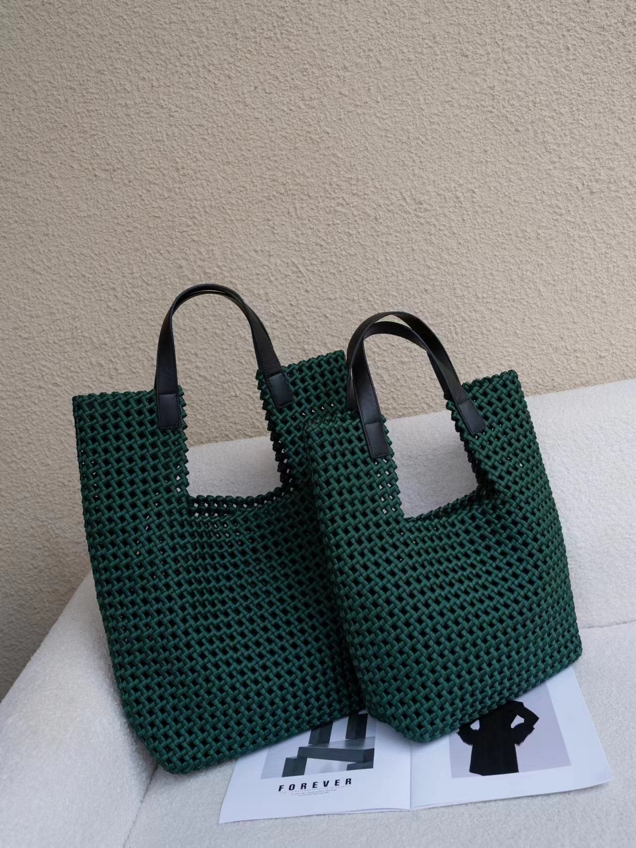 Luxury Hand-woven Silk Satin Windmill Knot Hollow Handbags