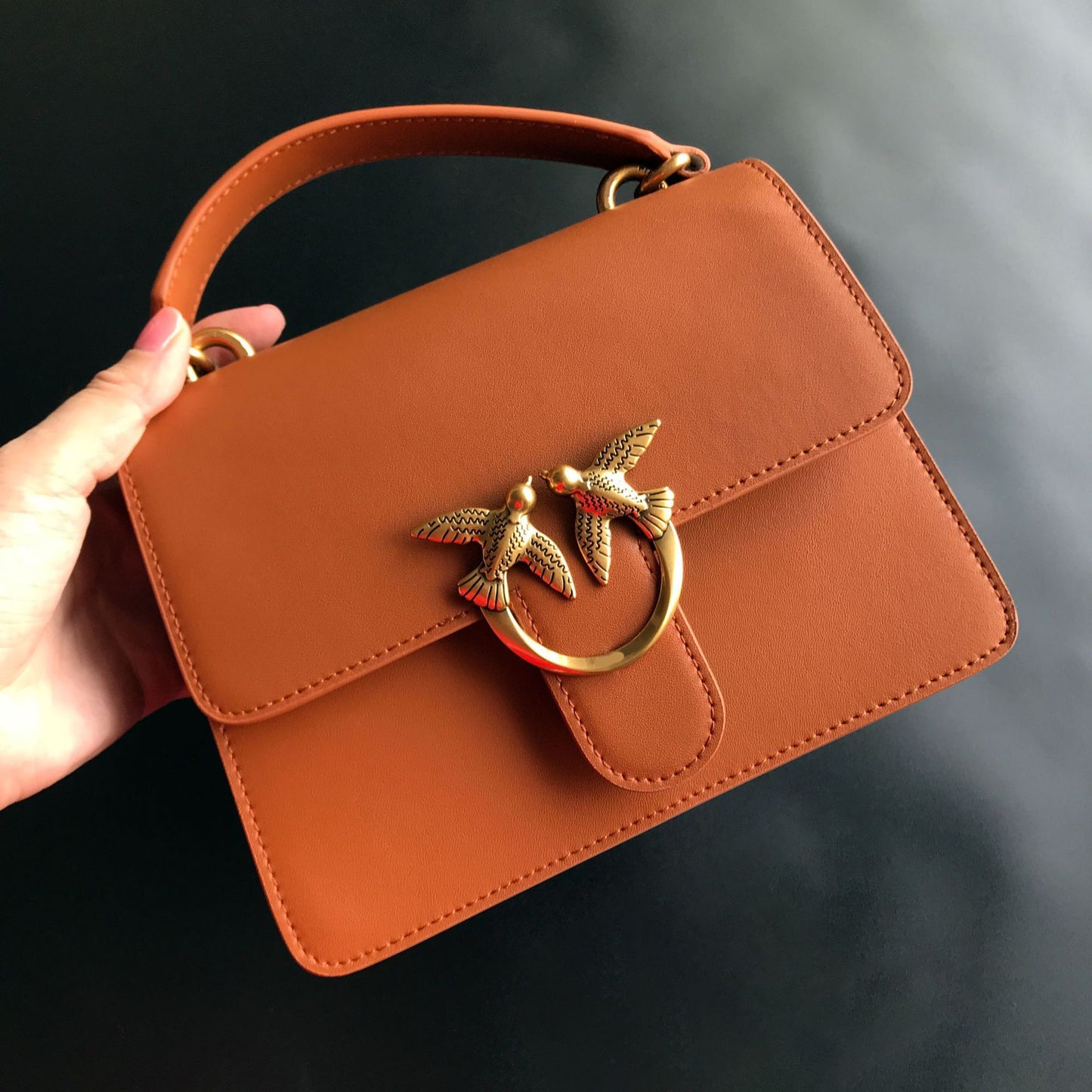 Women's High Version Leather Organ Portable Bird Bags
