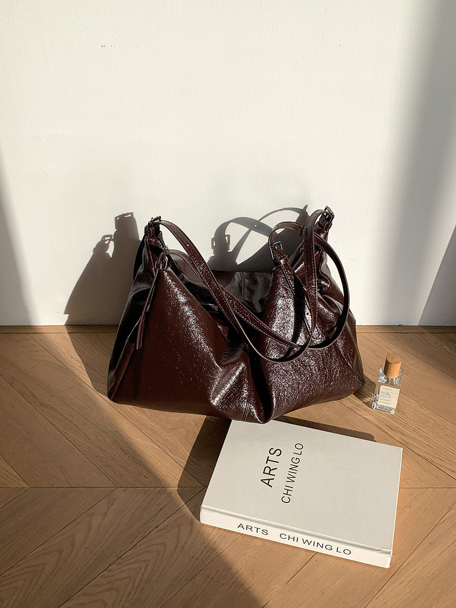 Female Large Capacity Style Soft Leather Fashion Shoulder Bags