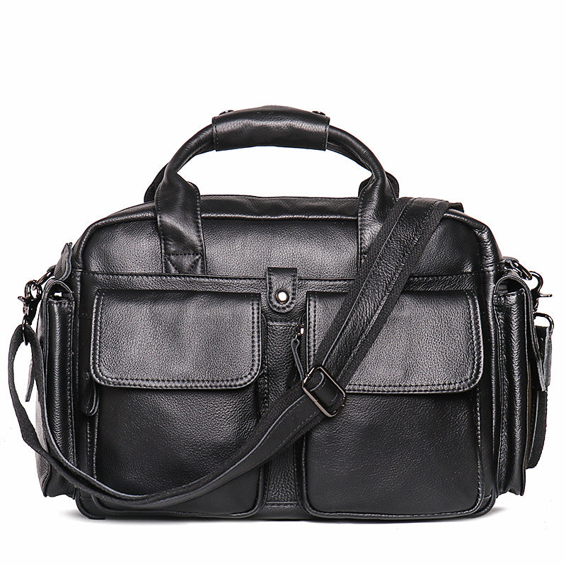 Men's Top Layer Crazy Horse Leather Large Bags