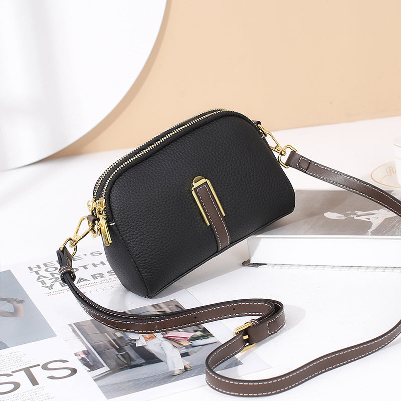Women's First Layer Cowhide Large Capacity Soft Crossbody Bags