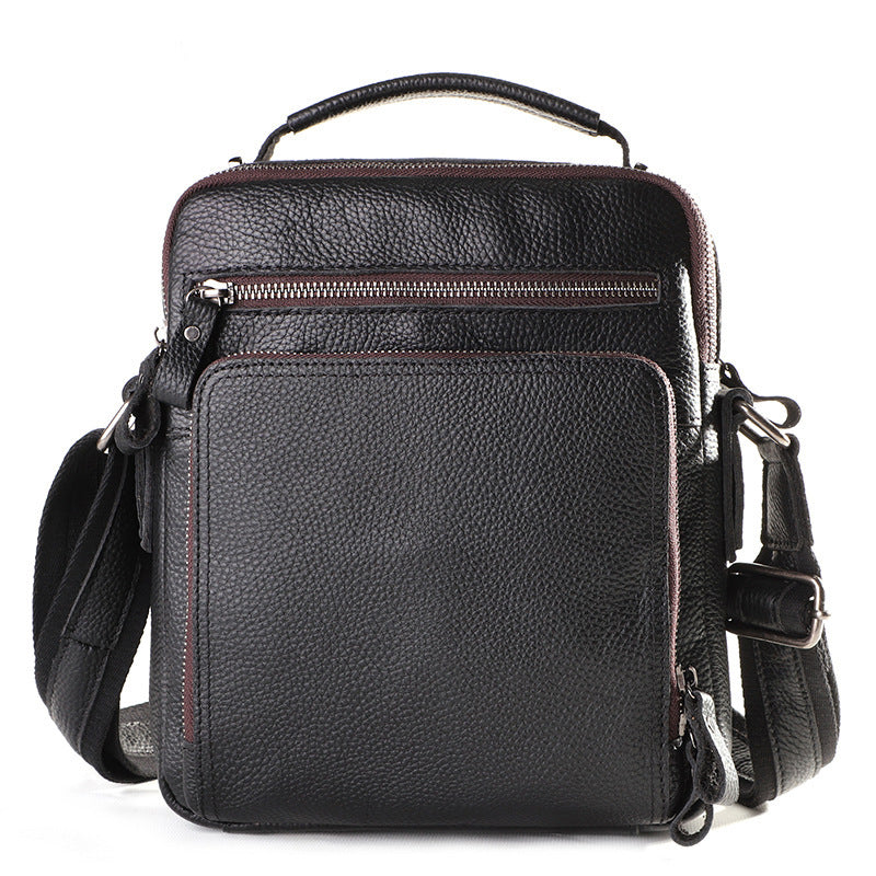 Men's Genuine Leather Trendy Portable Crazy Horse Men's Shoulder Bags