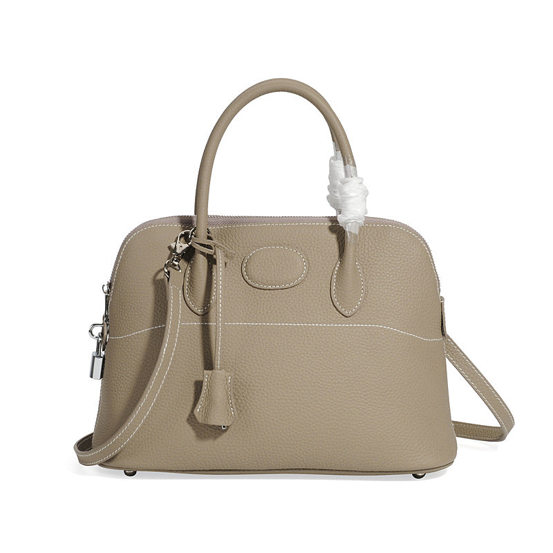 Women's Genuine Leather Trendy Lychee Pattern Cowhide Crossbody Bags