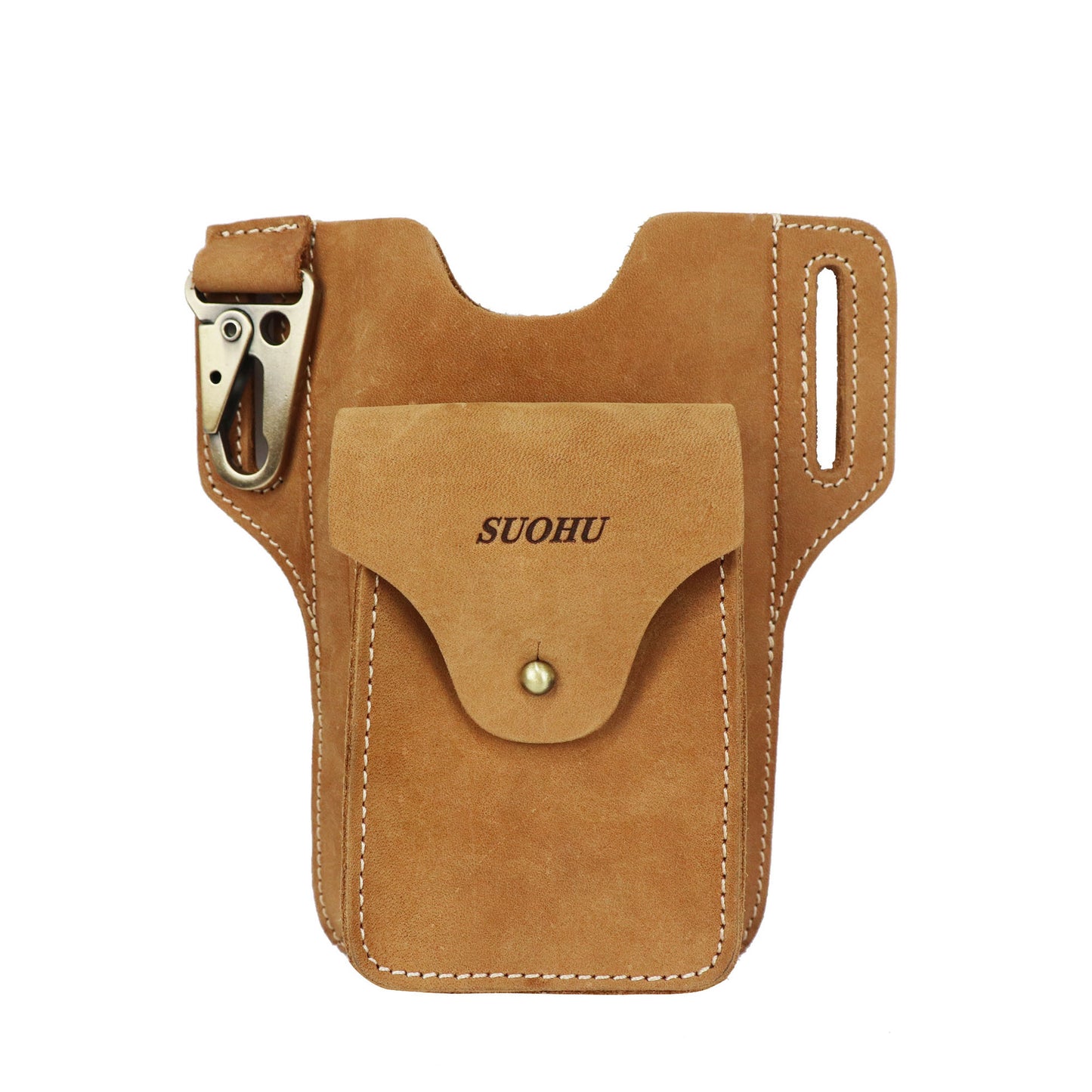 Men's Genuine Leather Business Retro Crazy Horse Men's Waist Packs