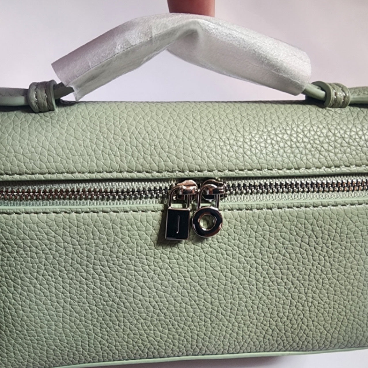 Women's Genuine Leather Lunch Box Kelly Lychee Handbags