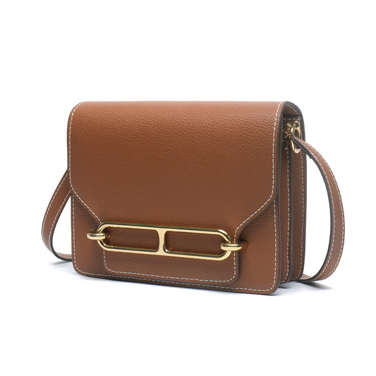 Women's Pig Nose Genuine Leather Stewardess Simple Crossbody Bags