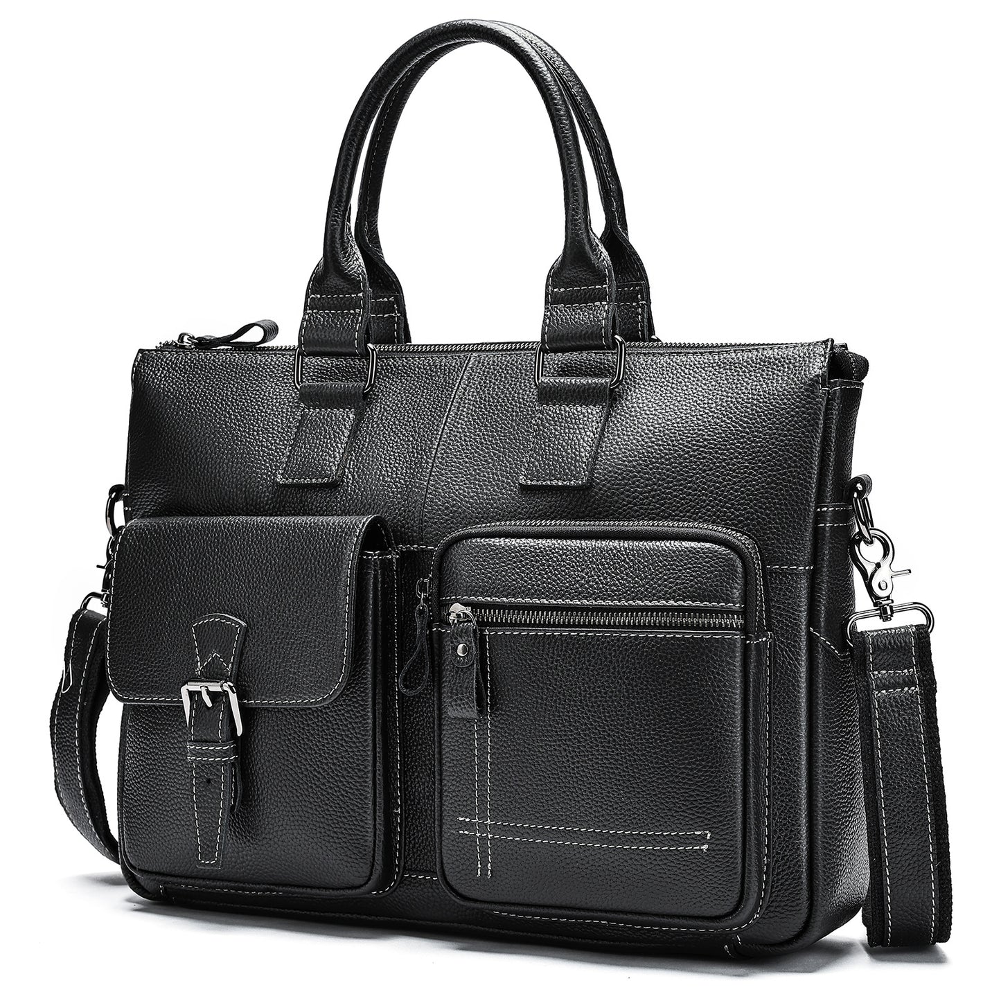 Men's Leather Computer Large Capacity First Layer Men's Briefcases