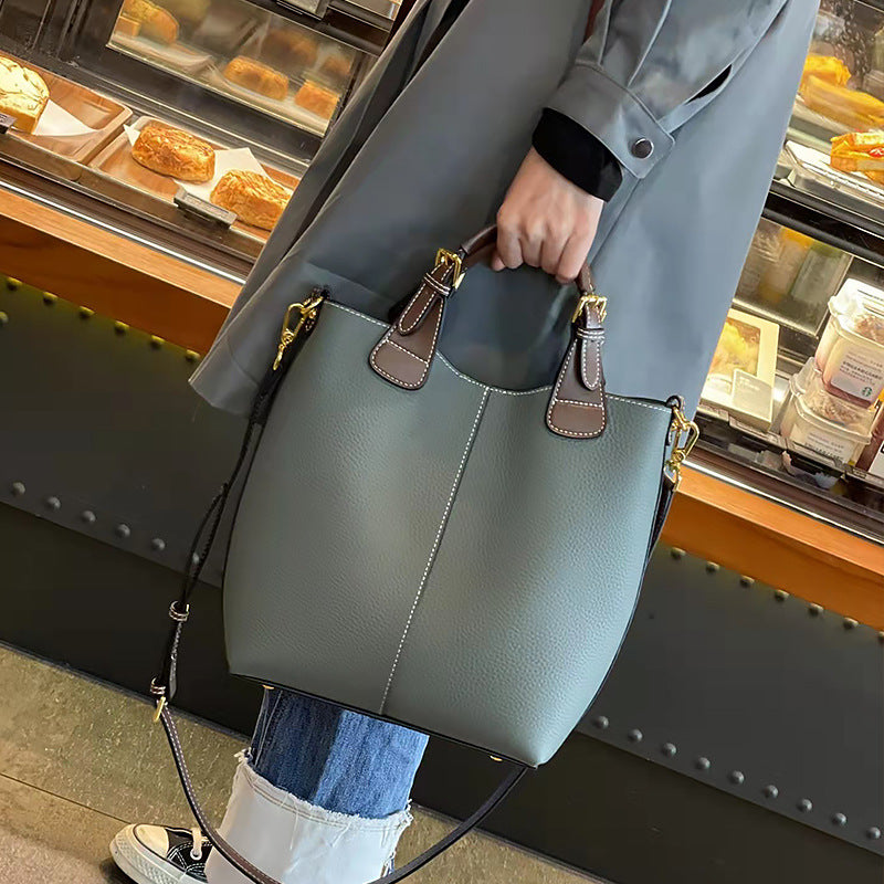 Women's Genuine Leather Trendy Large Capacity Fashion Handbags