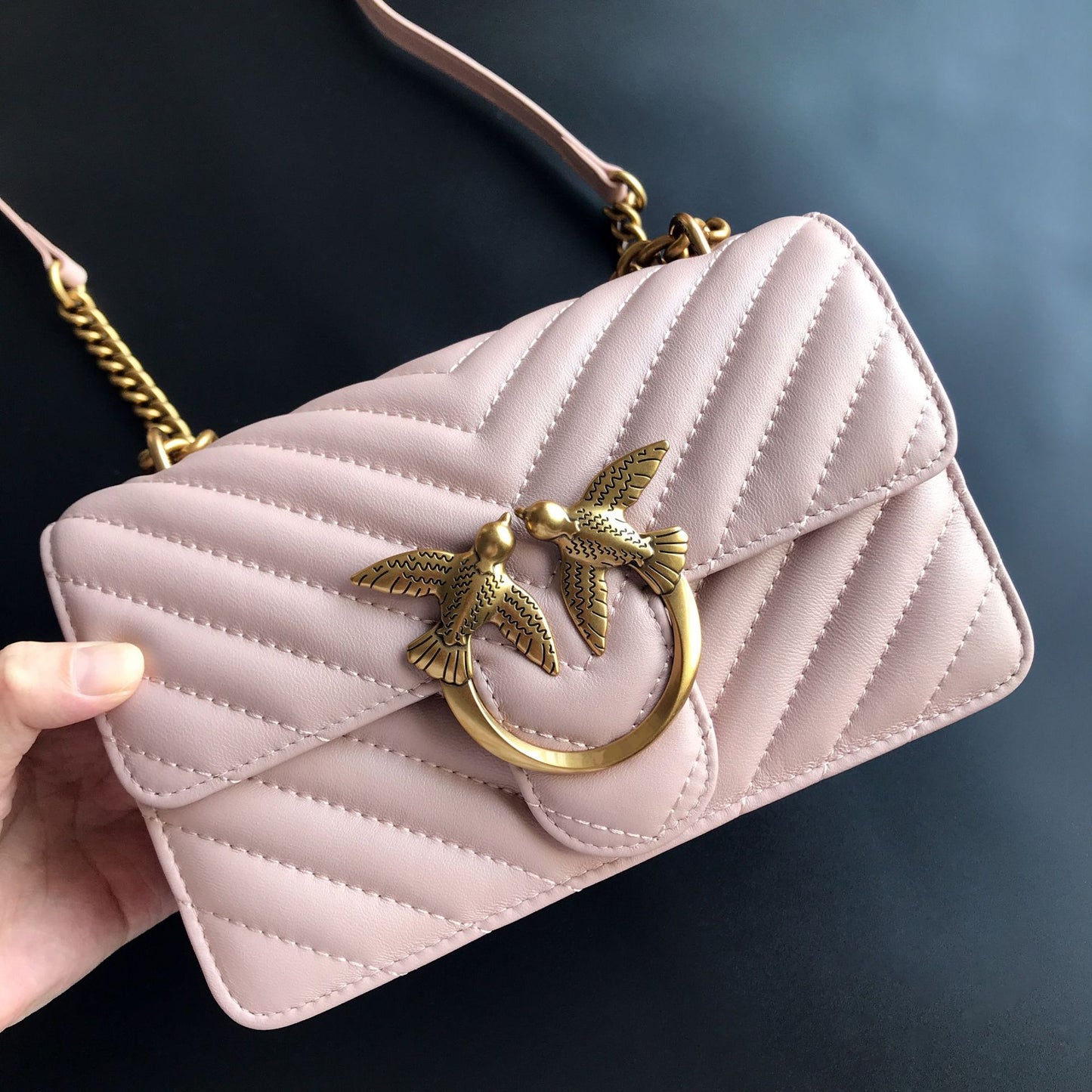 Women's Sheepskin Swallow Genuine Leather Underarm High Shoulder Bags