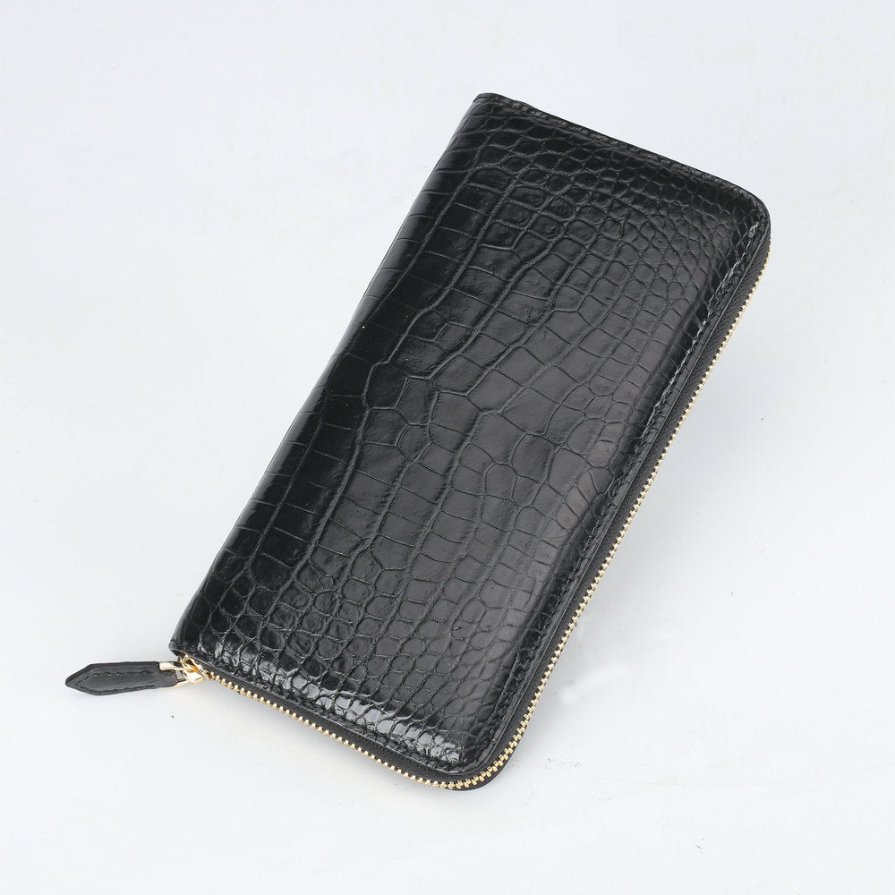 Men's Thailand Crocodile Leather Clutch Belly Long Men's Handbags