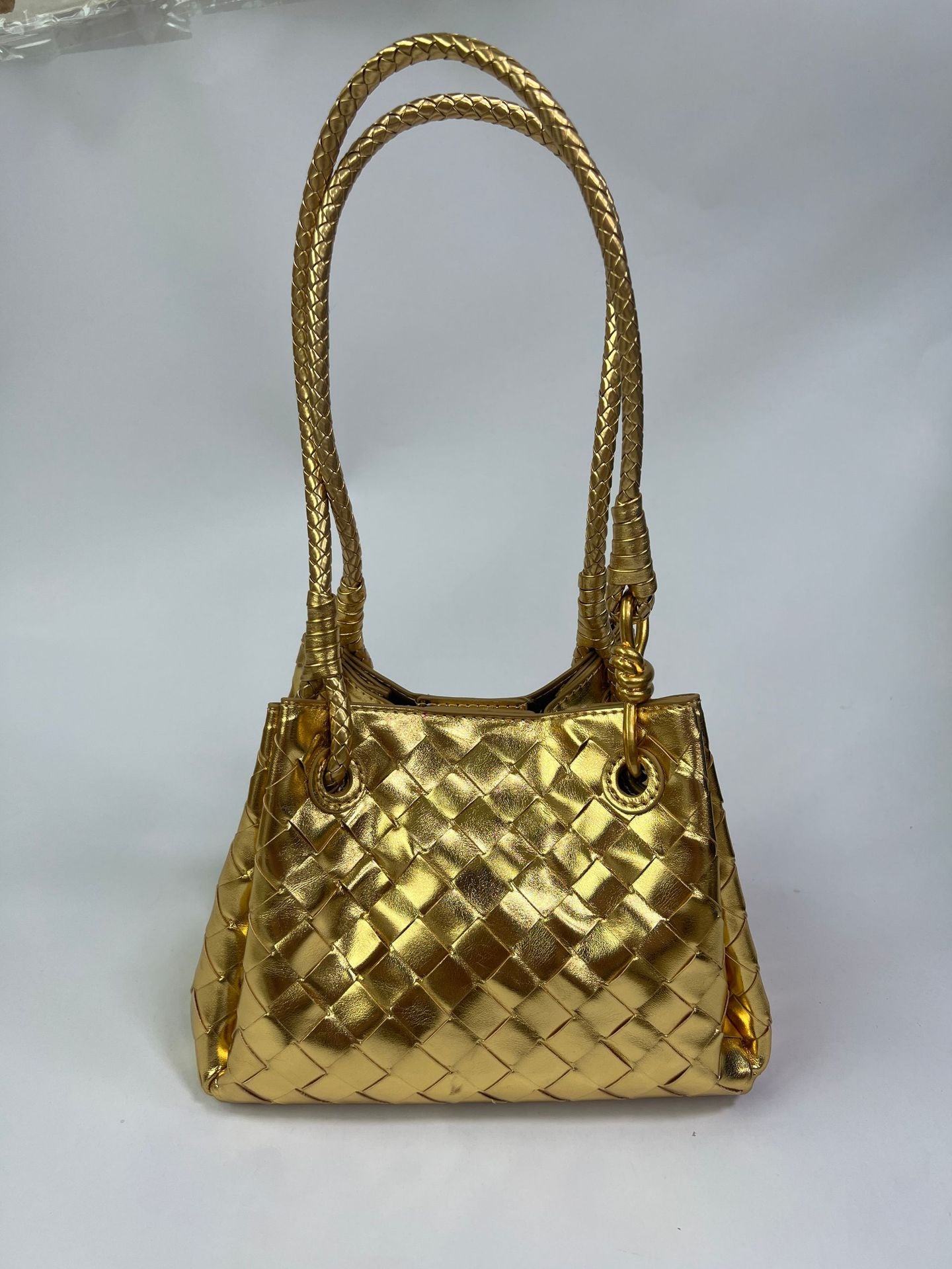 Hand-woven Parachute Metal Cord Fastener Vegetable Handbags