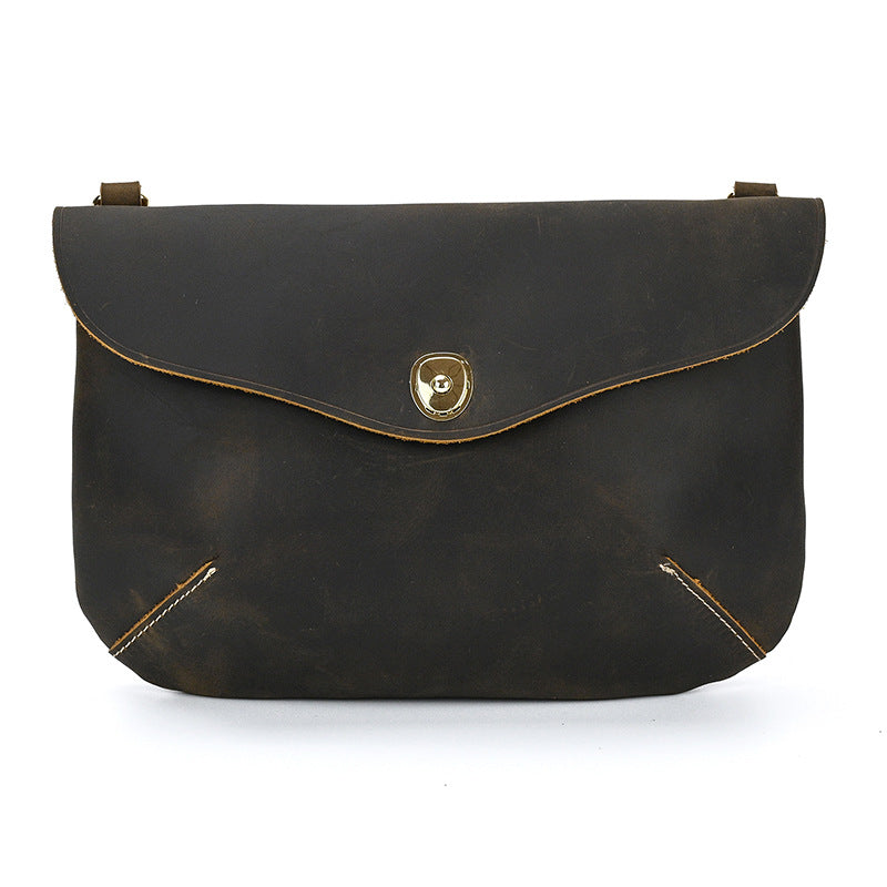Vintage Leather Crazy Horse Multifunction First Men's Shoulder Bags