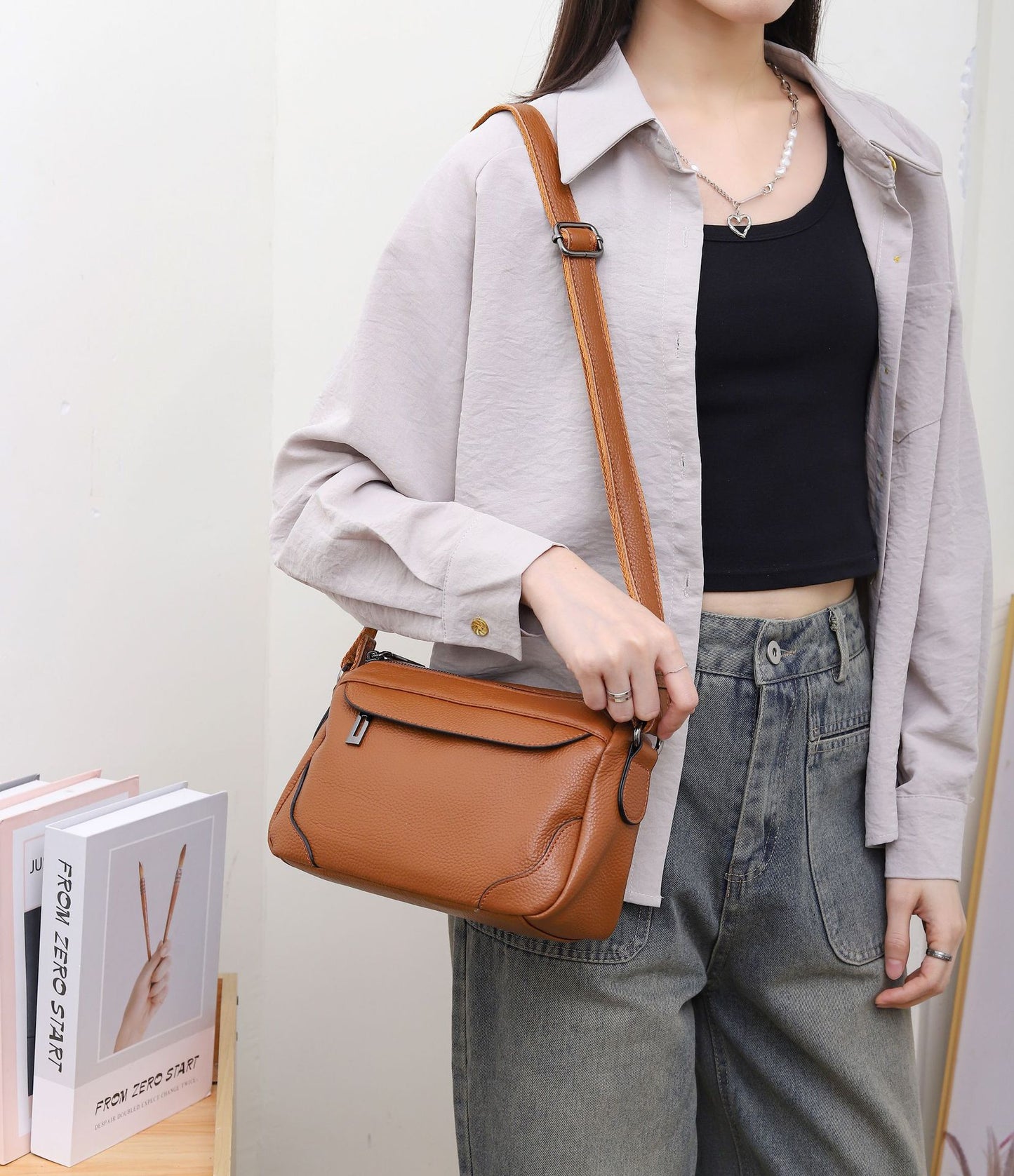 Women's Layer Cowhide Shell Popular Fashion Practical Bags