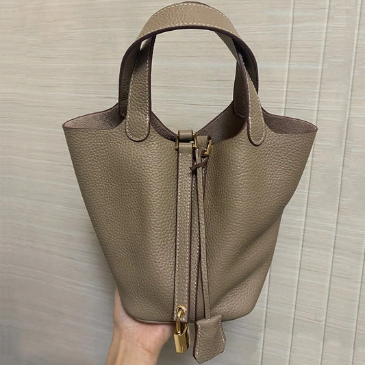 Pattern Vegetable Basket Mild Luxury Retro Large Capacity First Handbags