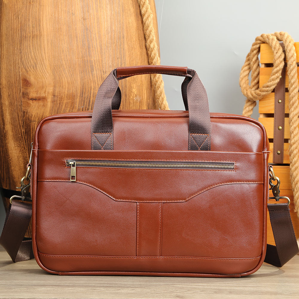 Men's Leather Business Retro First Layer Cowhide Men's Briefcases