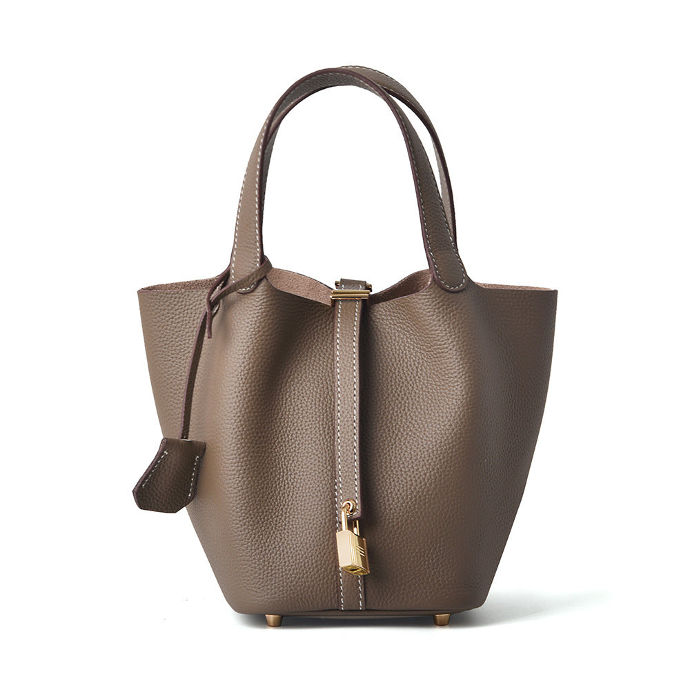 Women's Genuine Leather Vegetable Basket Mummy Bridal Handbags