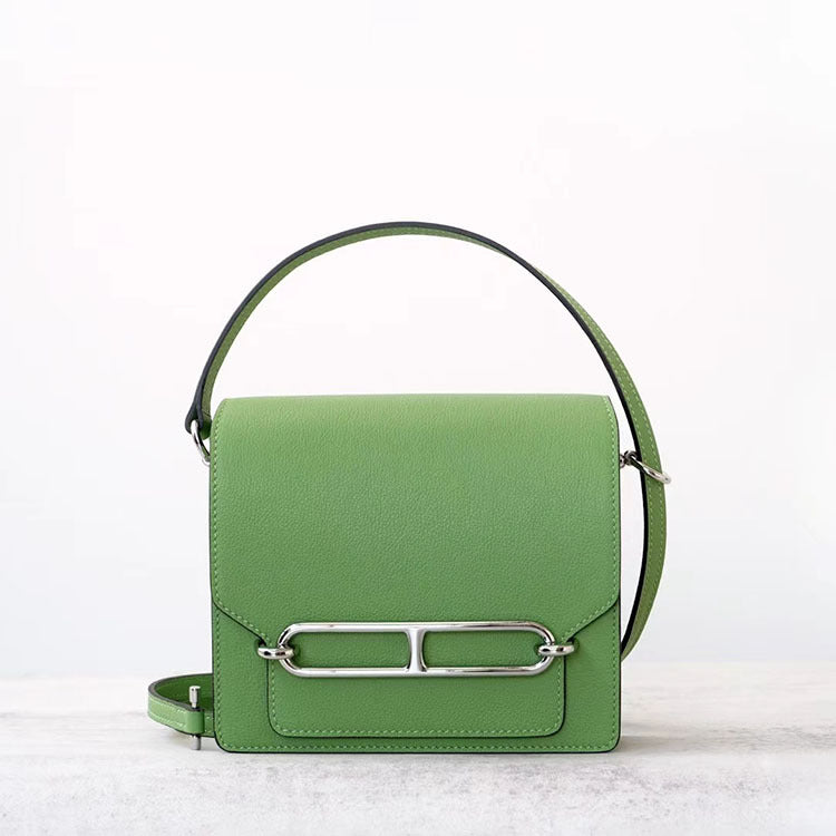 Women's Pig Nose Imported Cowhide Half Wax Shoulder Bags