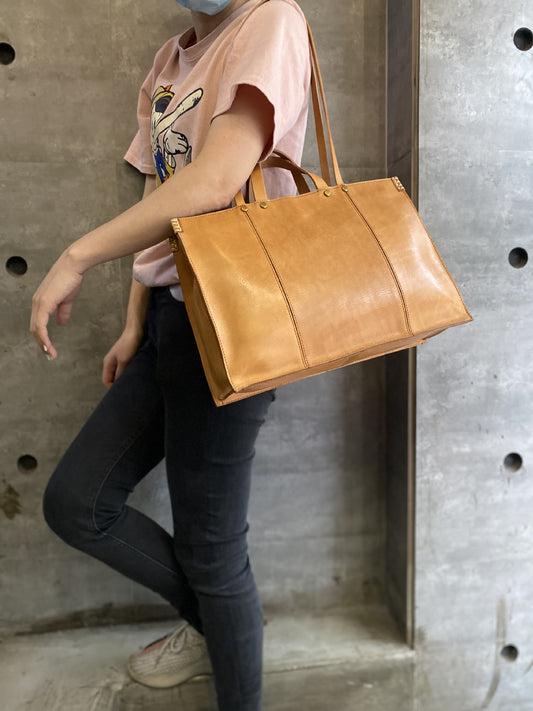 Women's Computer Vegetable Tanning Leather Large Capacity Fashion Shoulder Bags