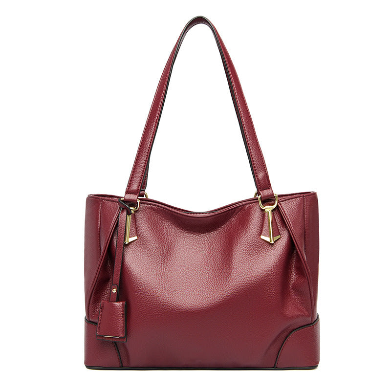Women's Soft Leather Fashionable Large Capacity Trendy Shoulder Bags