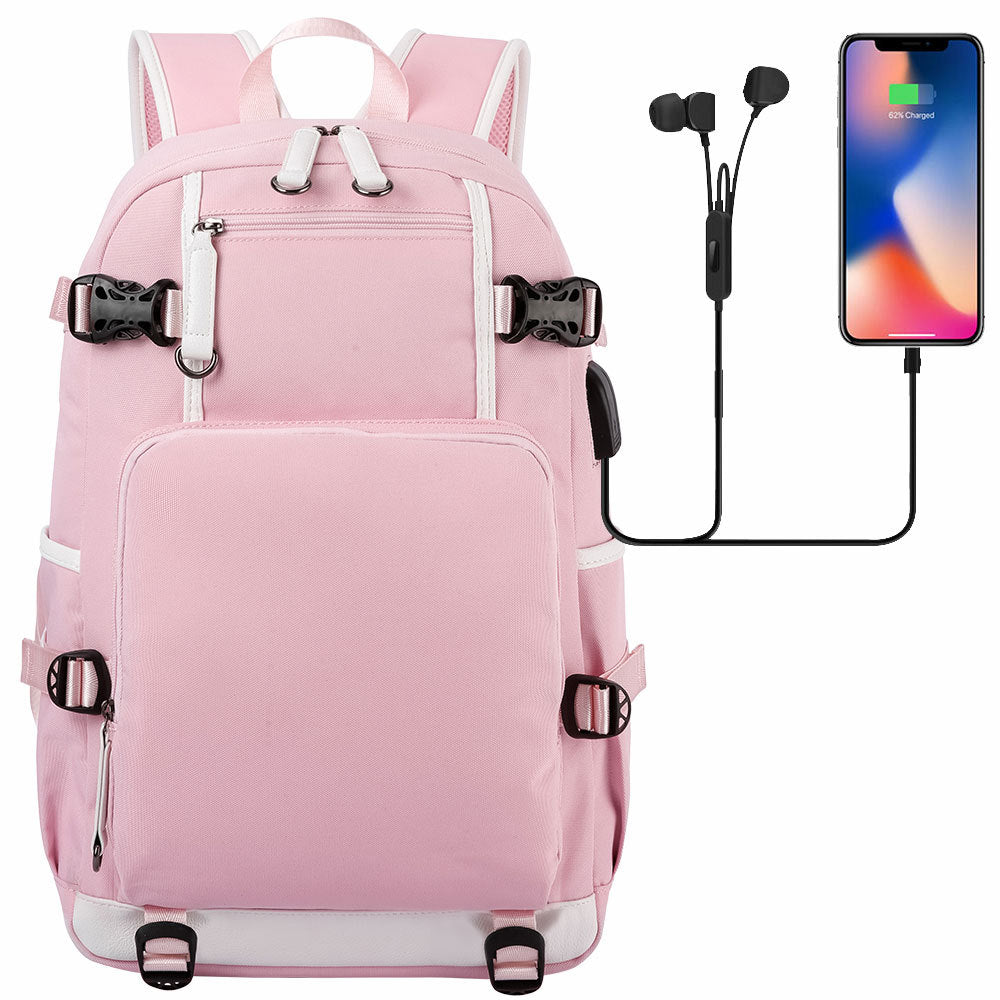 Women's & Men's & One Distribution Preferred Earphone Leisure Middle School Students' Schoolbags