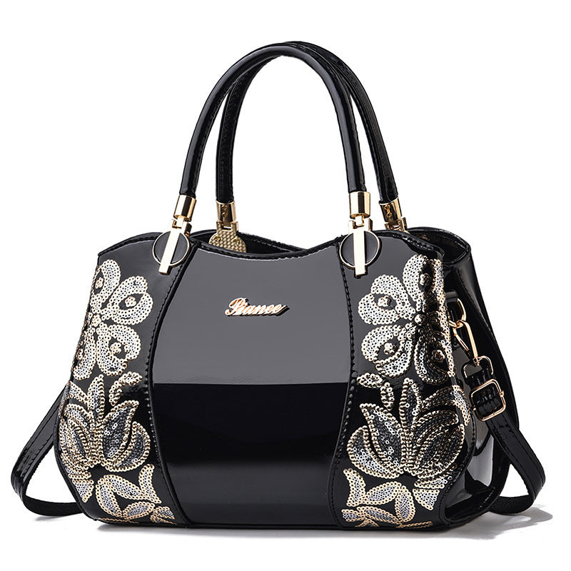 Women's Fei Zi Boston Elegant Patent Leather Bags